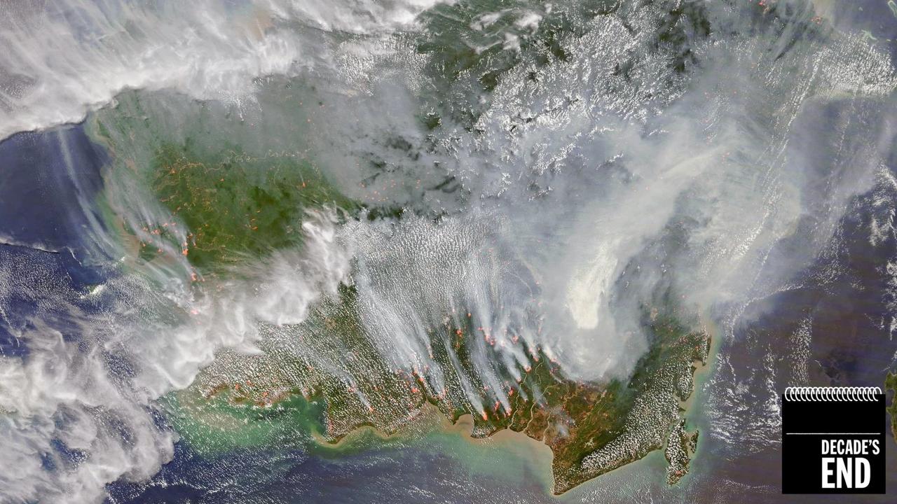 衛星写真でみる、2010年代の気候変動