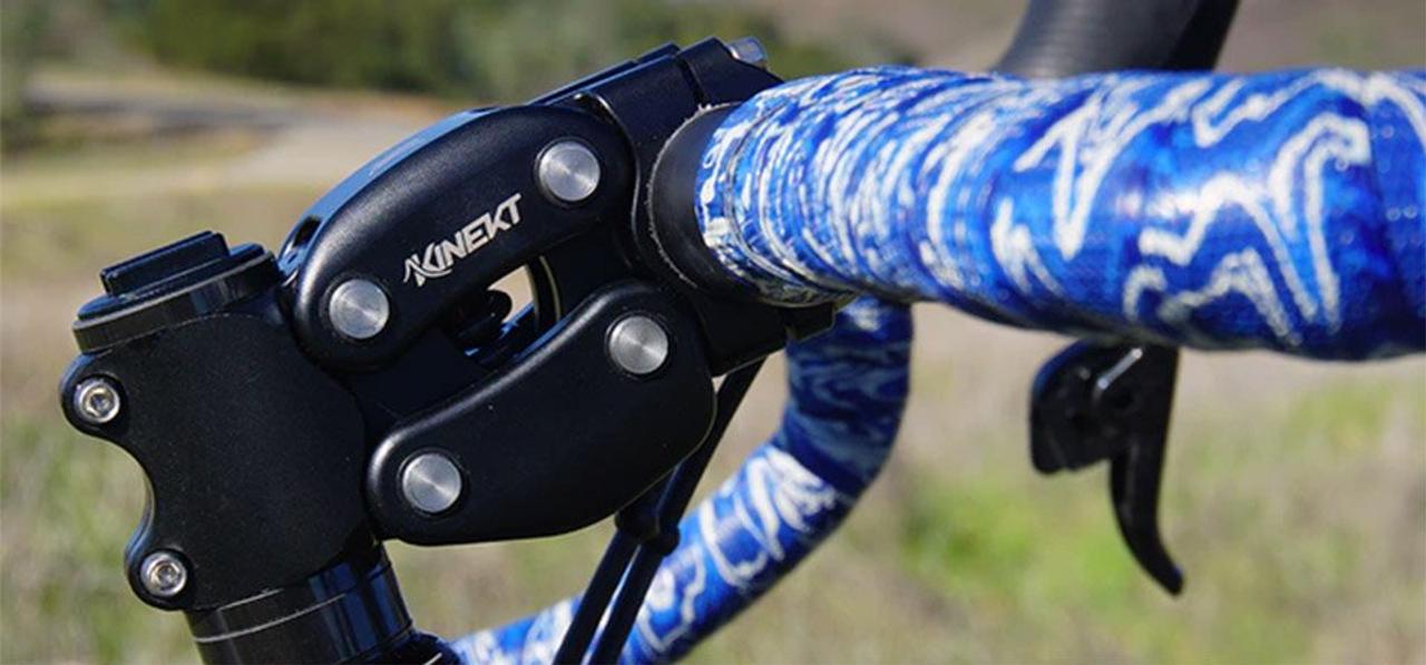 手許で衝撃を吸収するバネ仕掛けの自転車用ステム｢Kinekt｣