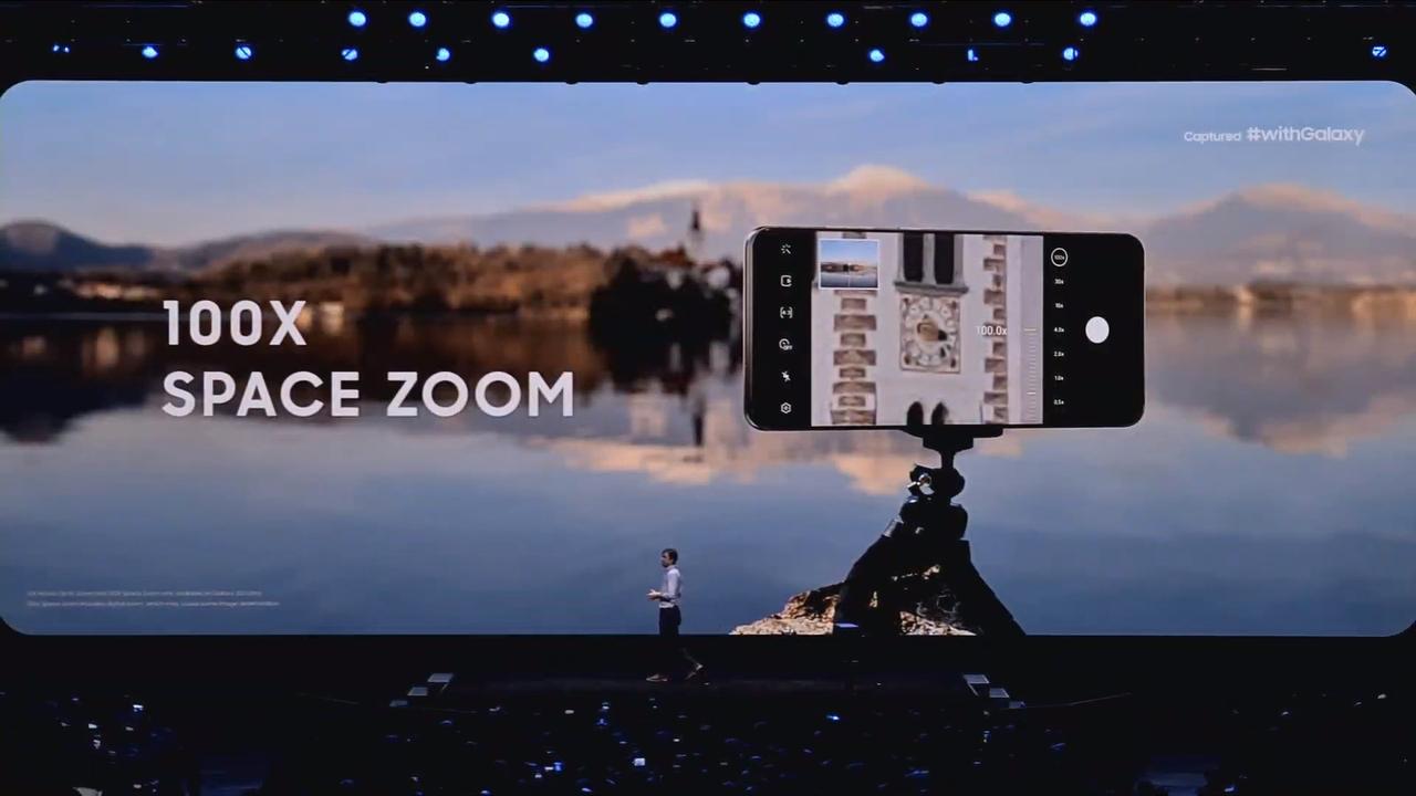 サムスンの新スマホ｢Galaxy S20 Ultra｣のカメラ、100倍ズームだって！#SamsungEvent