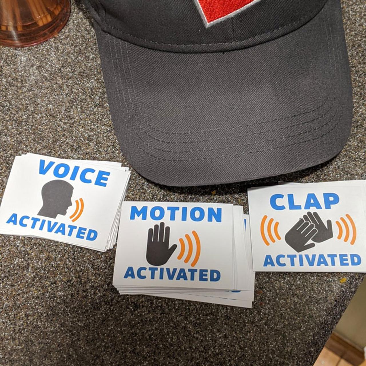 Voice- & Motion-Activated Prank Stickers
