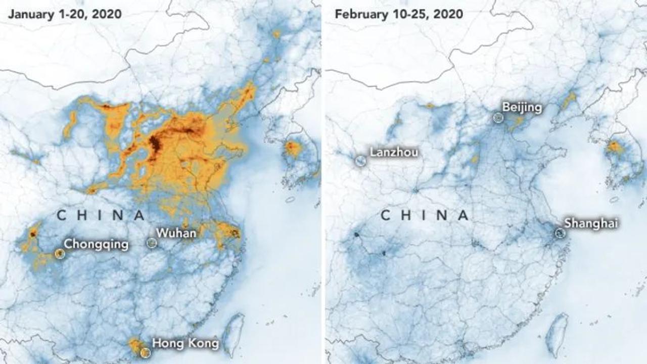 中国の大気汚染が、コロナウイルスの影響で激減