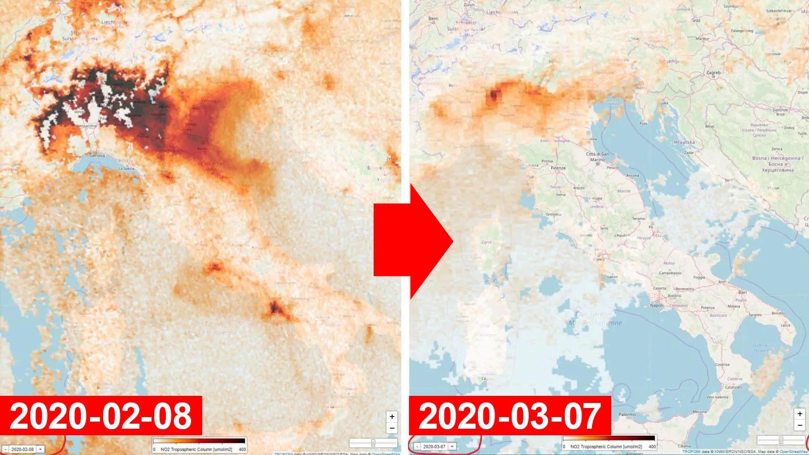 コロナで移動制限中のイタリア、大気の汚染物質が激減 | ギズモード