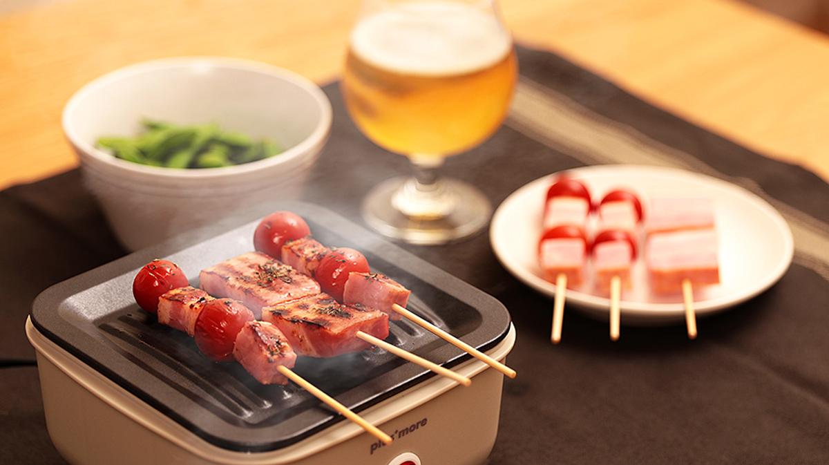 ビールを煽る