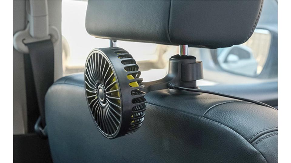 後部座席にもエアコンの冷気を。車のヘッドレストに固定するファン | ギズモード・ジャパン