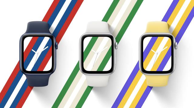 ストライプ文字盤のwatchface