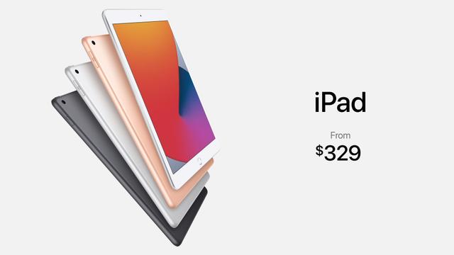 新型iPadは329ドルから、を示す画像