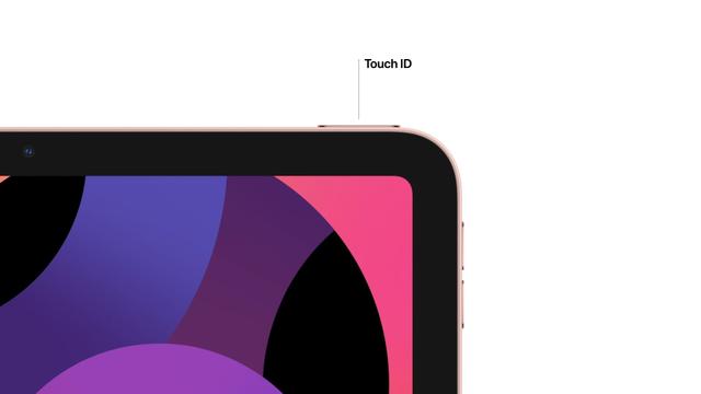 新型iPad Airの起動ボタン部分の画像