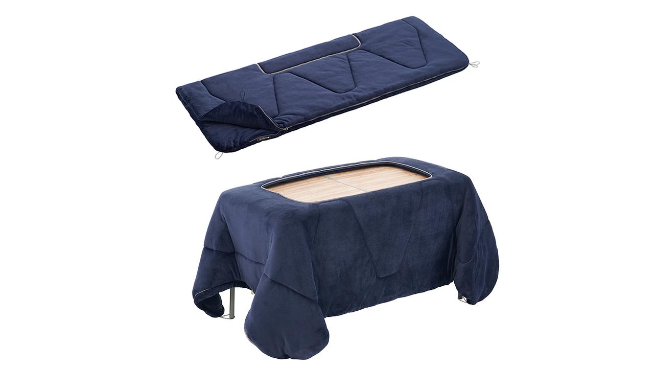 冬のテレワークに。テーブルをこたつ化できる大型寝袋
