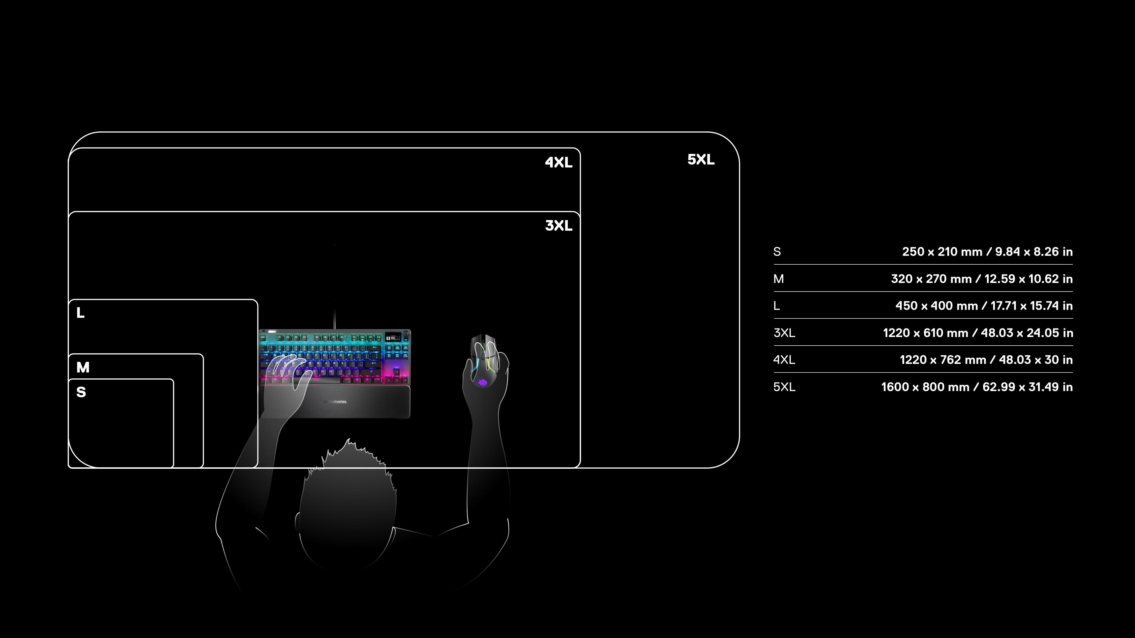SteelSeriesの新しいRGBマウスパッドのサイズ感よ | ギズモード