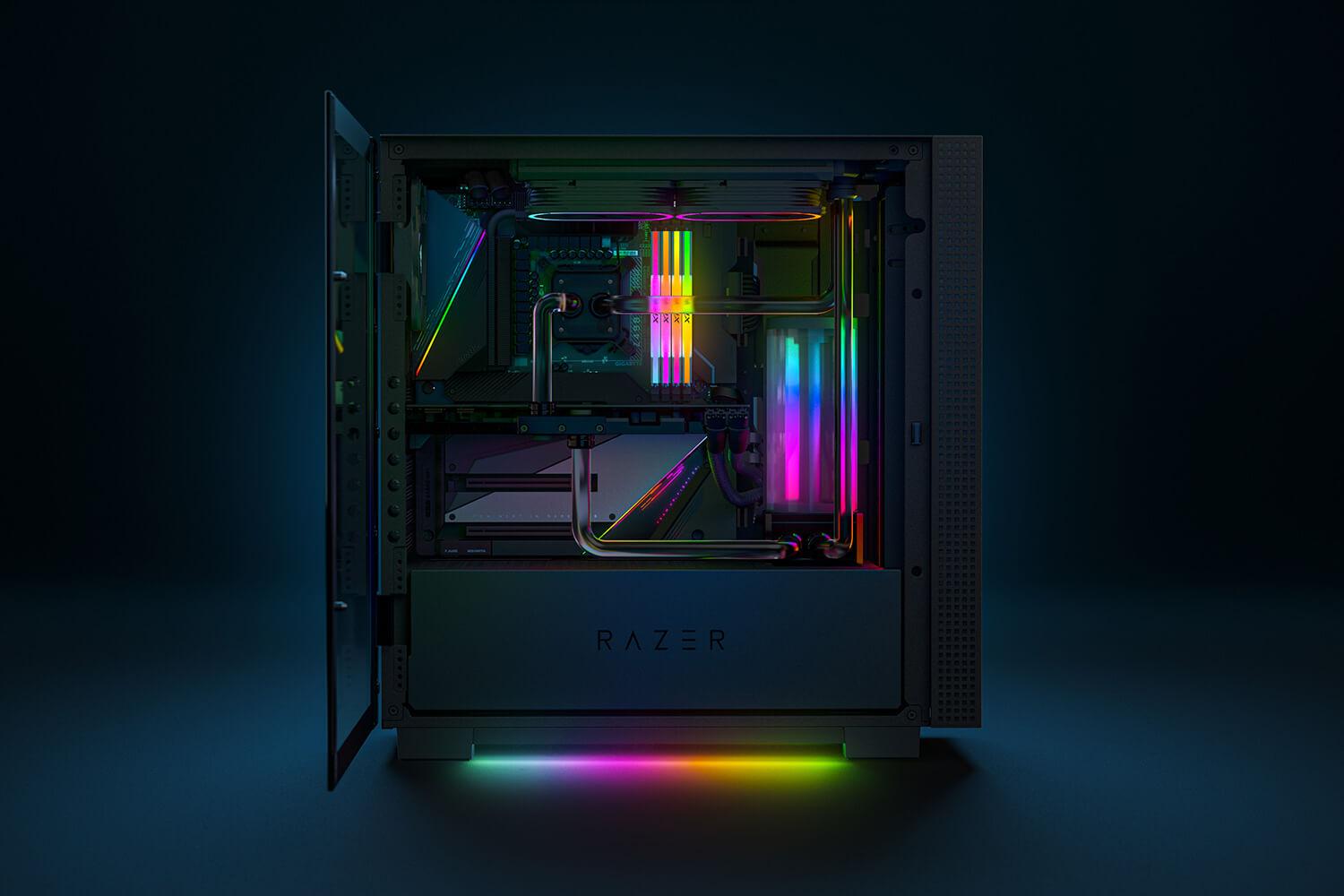 Razerから両面開きのゲーミング用デスクトップPCケースが大小2種登場