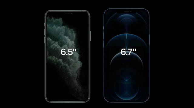iPhone12ProとiPhone12ProMaxのボディーサイズ比較