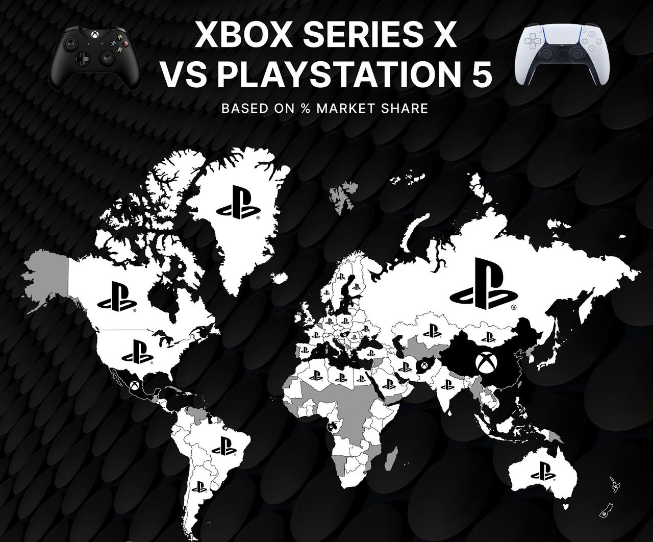 PS5 vs XBOX世界勢力図