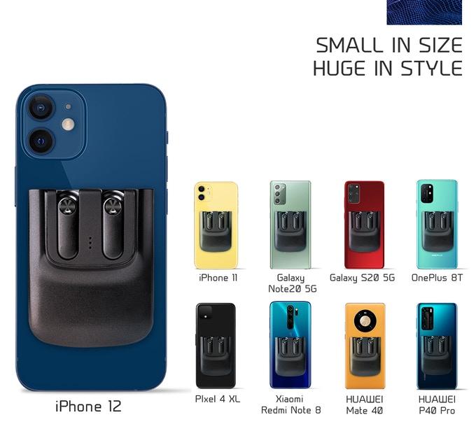 iPhone 12に磁力で合体！ ホルダー充電で落ちにくい小型の完全無線