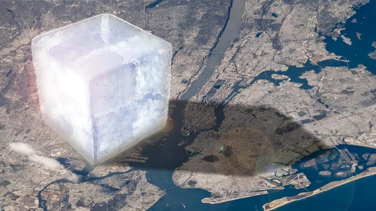 このでっかい氷の塊が、わたしたちが1年で失う氷の量です