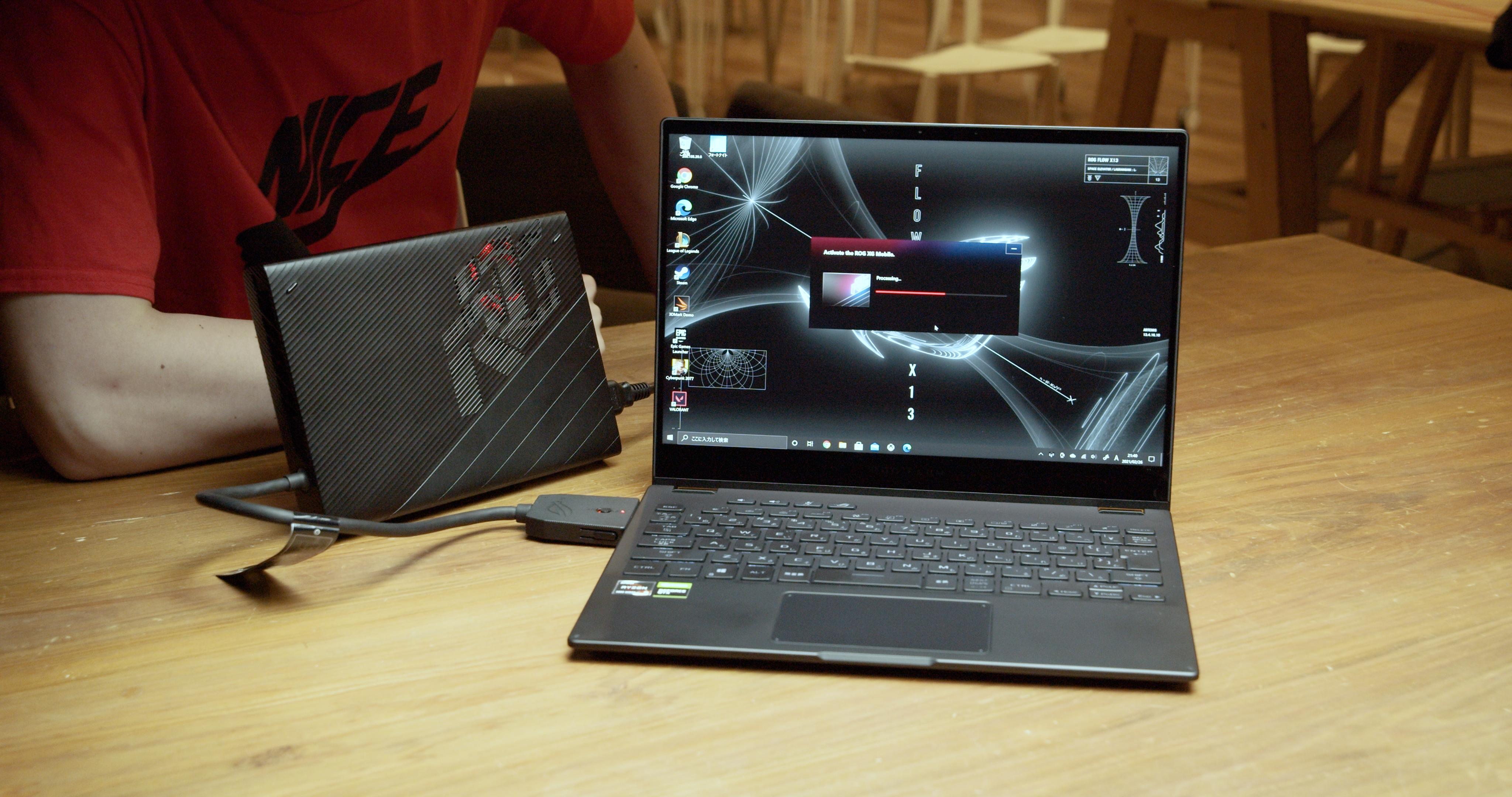 美品　ROG FLOW X13 ゲーミングPC ASUS、重さ1.35kgの13.4型ゲーミングPC「ROG Flow X13 GV301QH