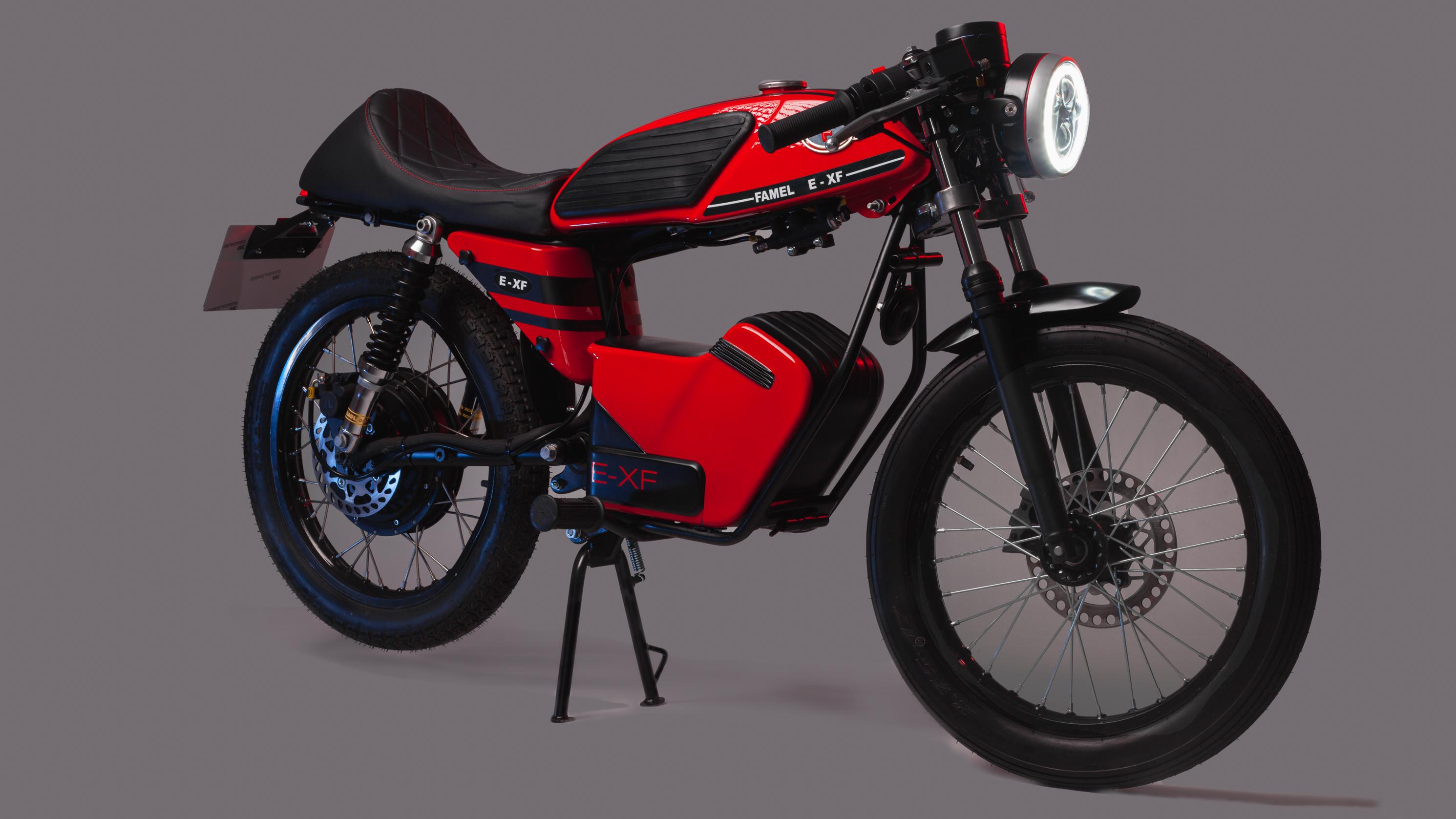 原付なのに、オシャレなカフェレーサーです❢ クラシカルなカフェレーサー風EVバイク｢FAMEL E-XF｣。ポルトガルの