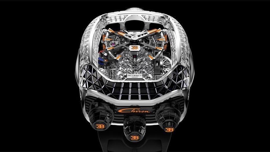 ジェイコブ×ブガッティ・シロンの高級腕時計に新型登場。燃料計が付いて16気筒エンジンが動く！ | ギズモード・ジャパン