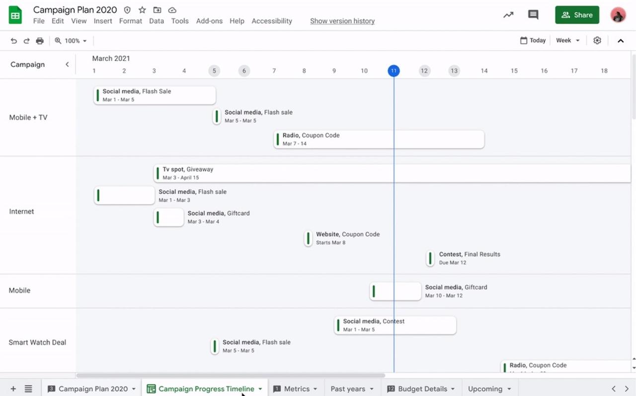 Google スプレッドシートのタイムライン表示がスゴイ ギズモード ジャパン