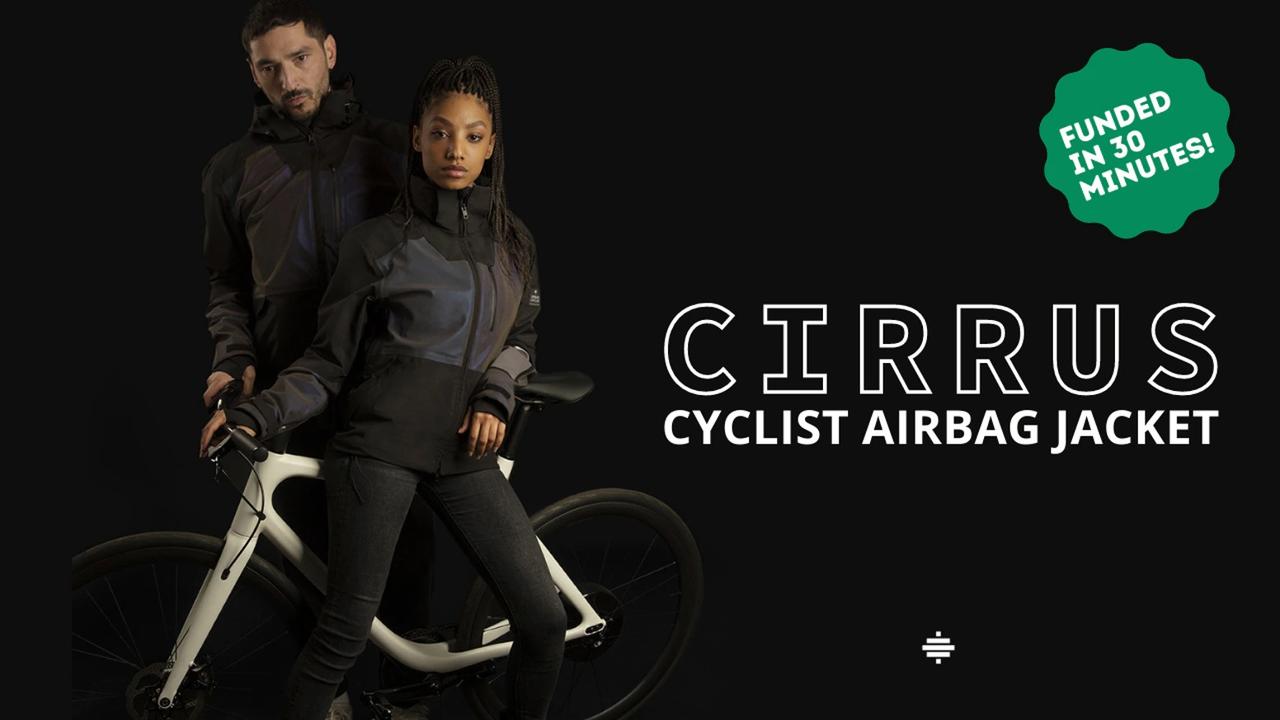 事故を自動検出し0.08秒で膨らむ自転車用エアバッグジャケット｢CIRRUS｣