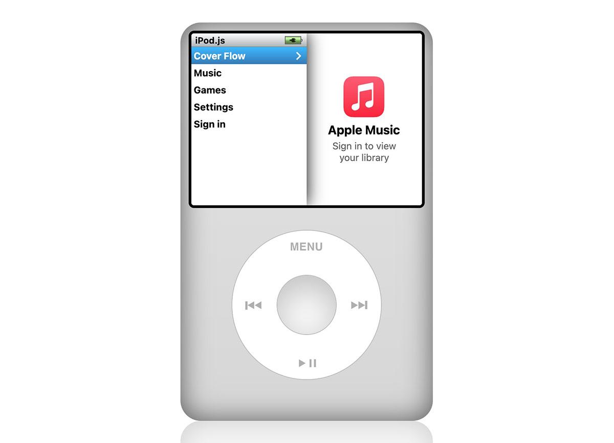 懐かし！ iPodデザインのウェブプレーヤーはApple MusicとSpotifyを
