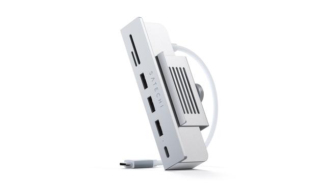 iMacのモニター下を有効活用したクランプ式USBハブ。便利だけどそこで 