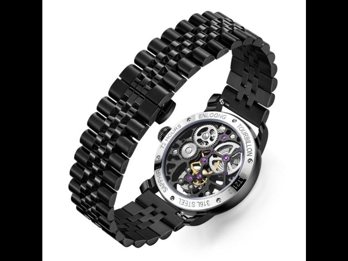 ENLOONG 316L ELT2102 トゥールビヨン スケルトン 手巻き