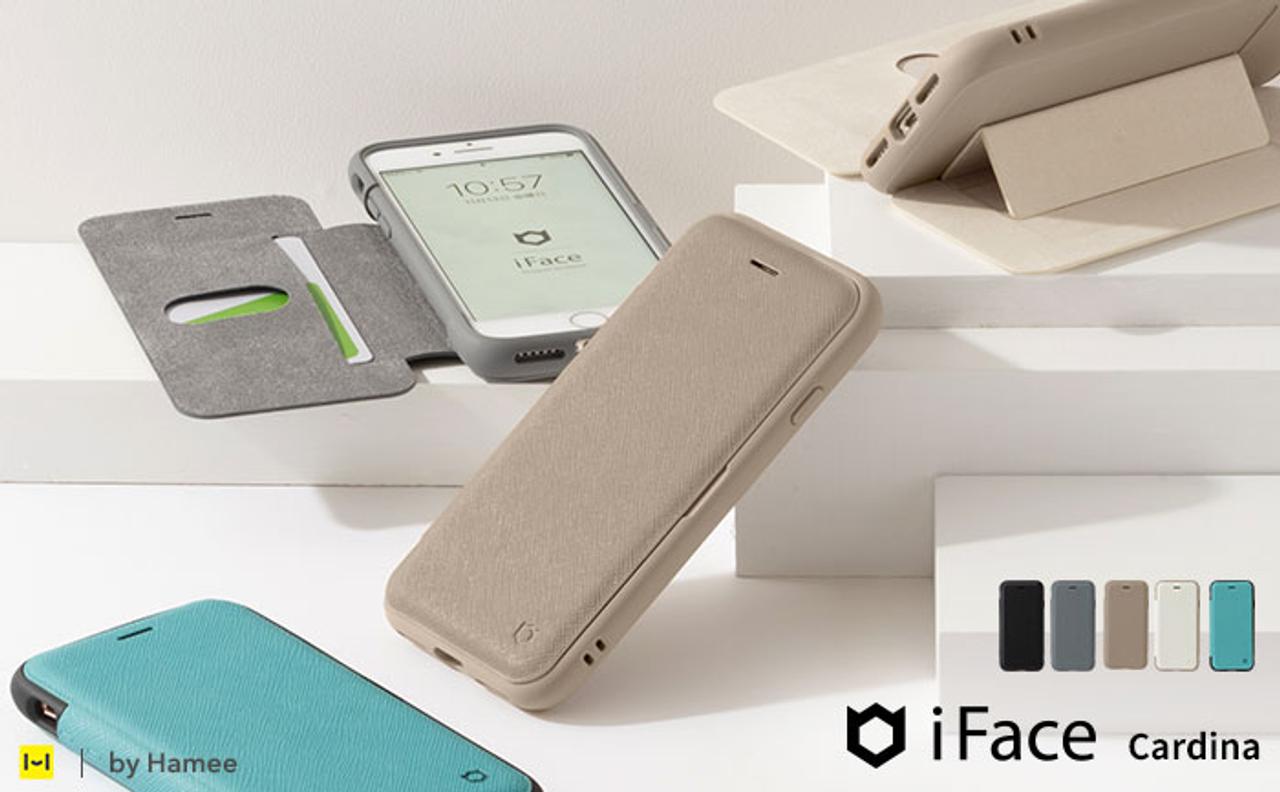 収納ポケットにマグネットスタンドあり。便利に使える、iFaceの手帳型iPhoneケース