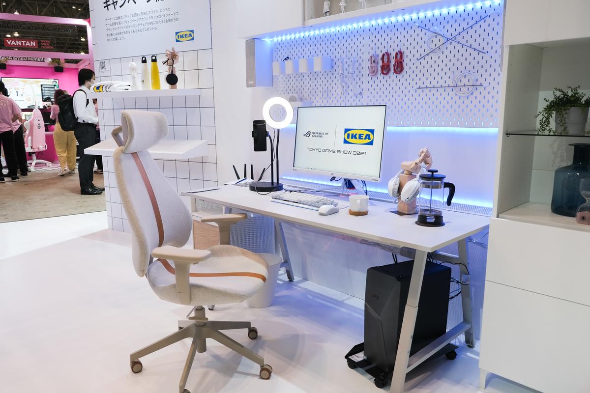 IKEAが東京ゲームショウに初出展！ 白いゲーミング家具、すごい良いよ 