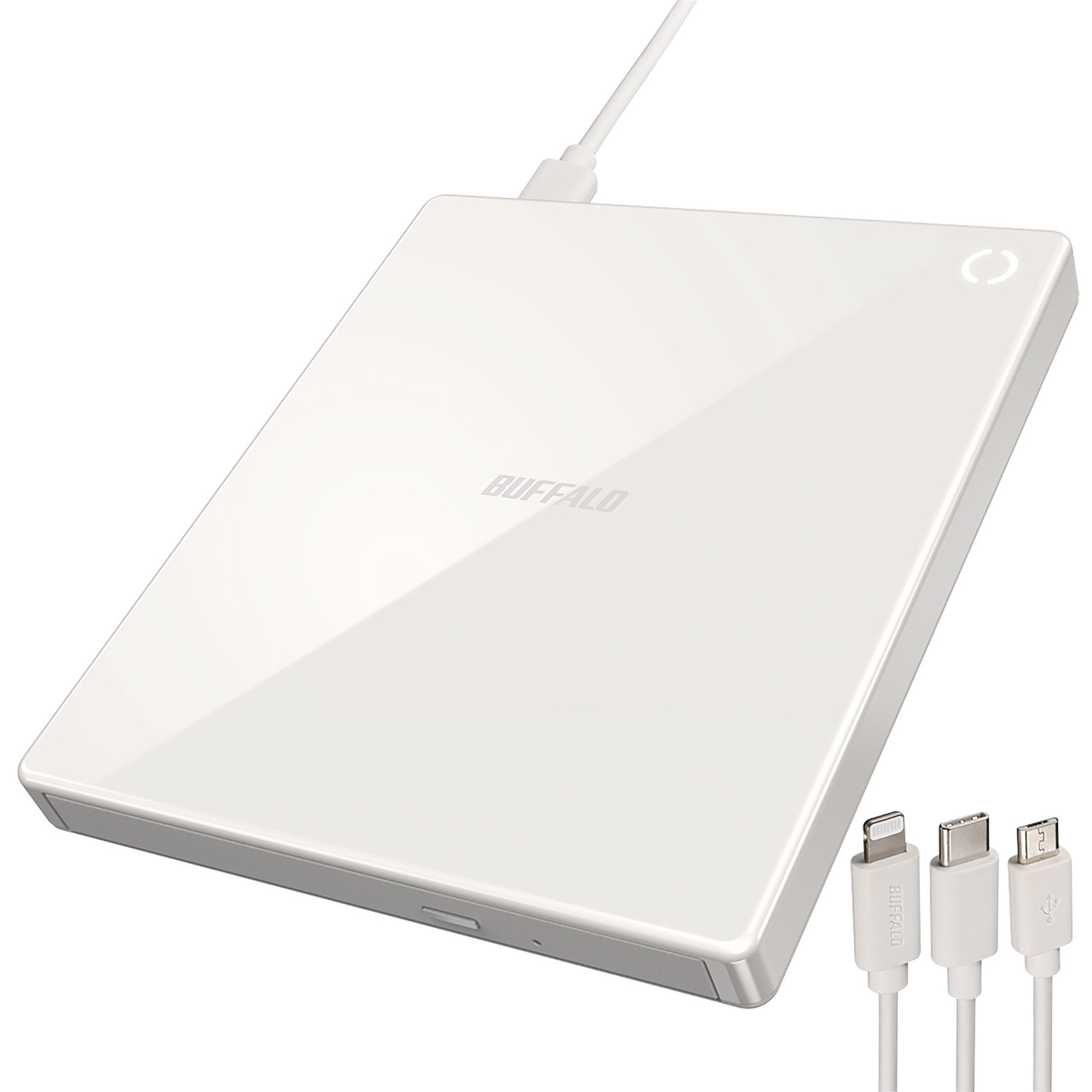 美品】BUFFALO RR-C1-WH ラクレコ＋ CDドライブ 白色 RR-C1-WH