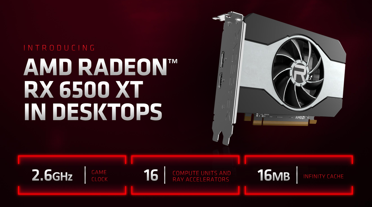 廉価自作PCによさそう。Radeon RX 6500 XTがAMDからデビュー #CES2022