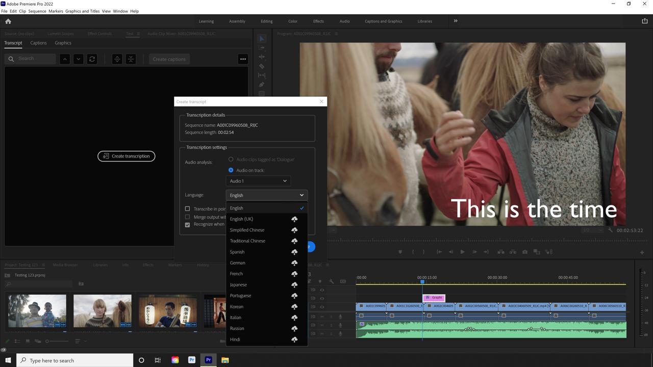 Adobe Premiere Pro、さりげないアプデで音声テキスト化が3倍速に…！