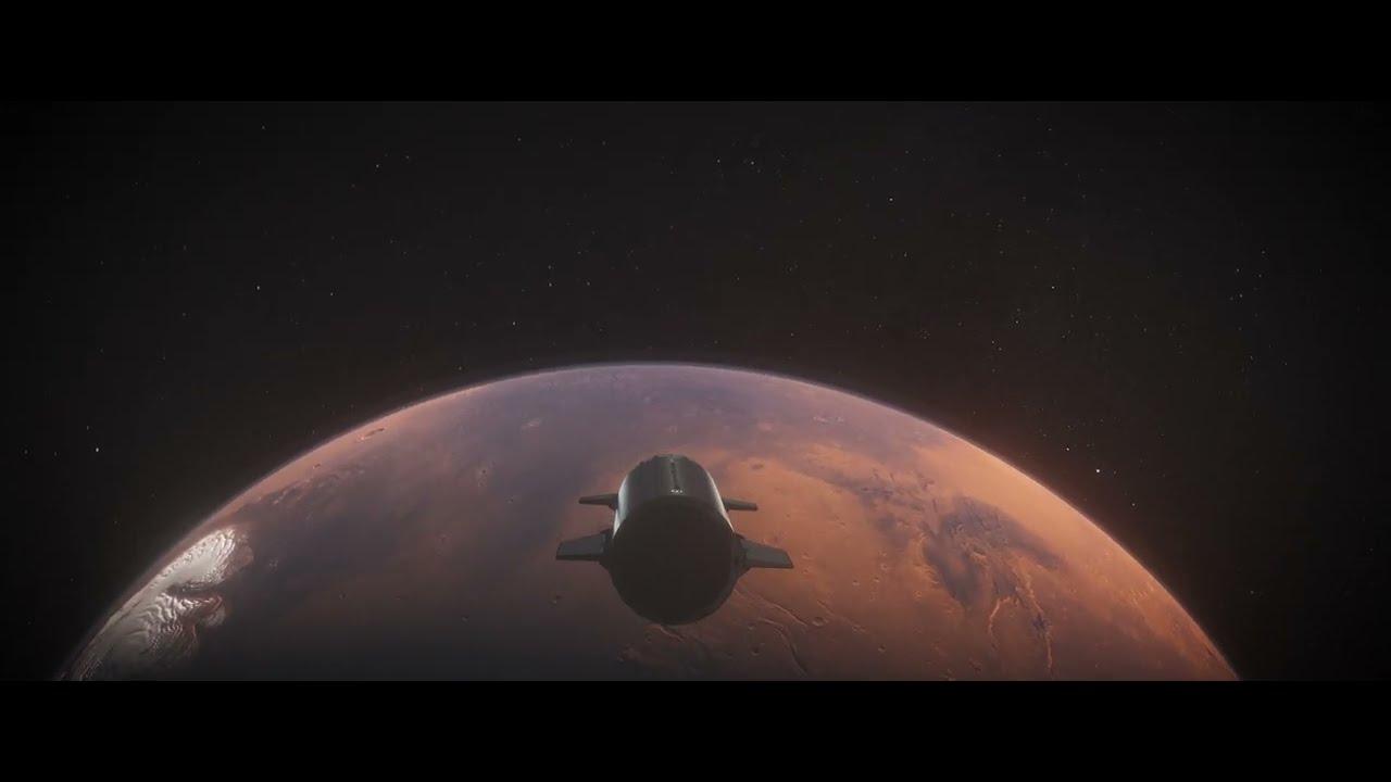 SpaceXがスターシップの美麗CGアニメを公開。火星の植民地へ