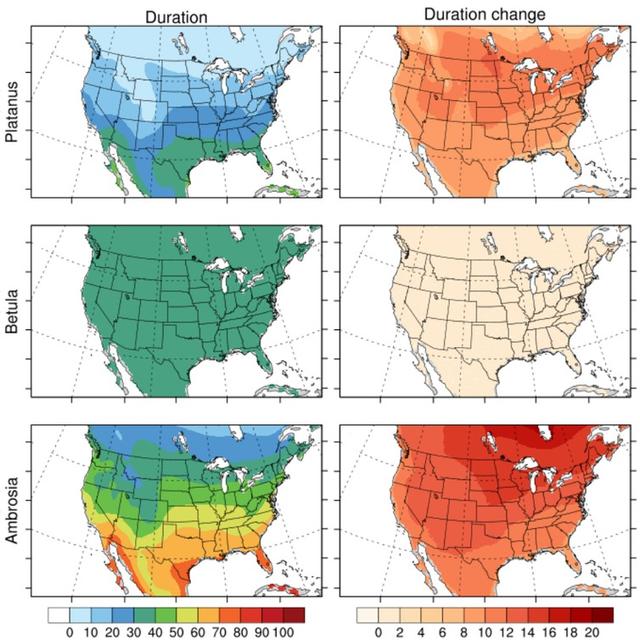 Pollenseasonisgettinglongerandmoreintensewithclimatechange_01_DurationChange