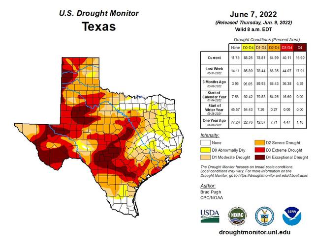 Texas Drought Map