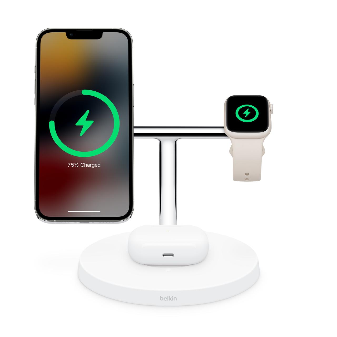 ベルキン 3in1 充電器 AppleWatch高速充電対応 - スマホアクセサリー