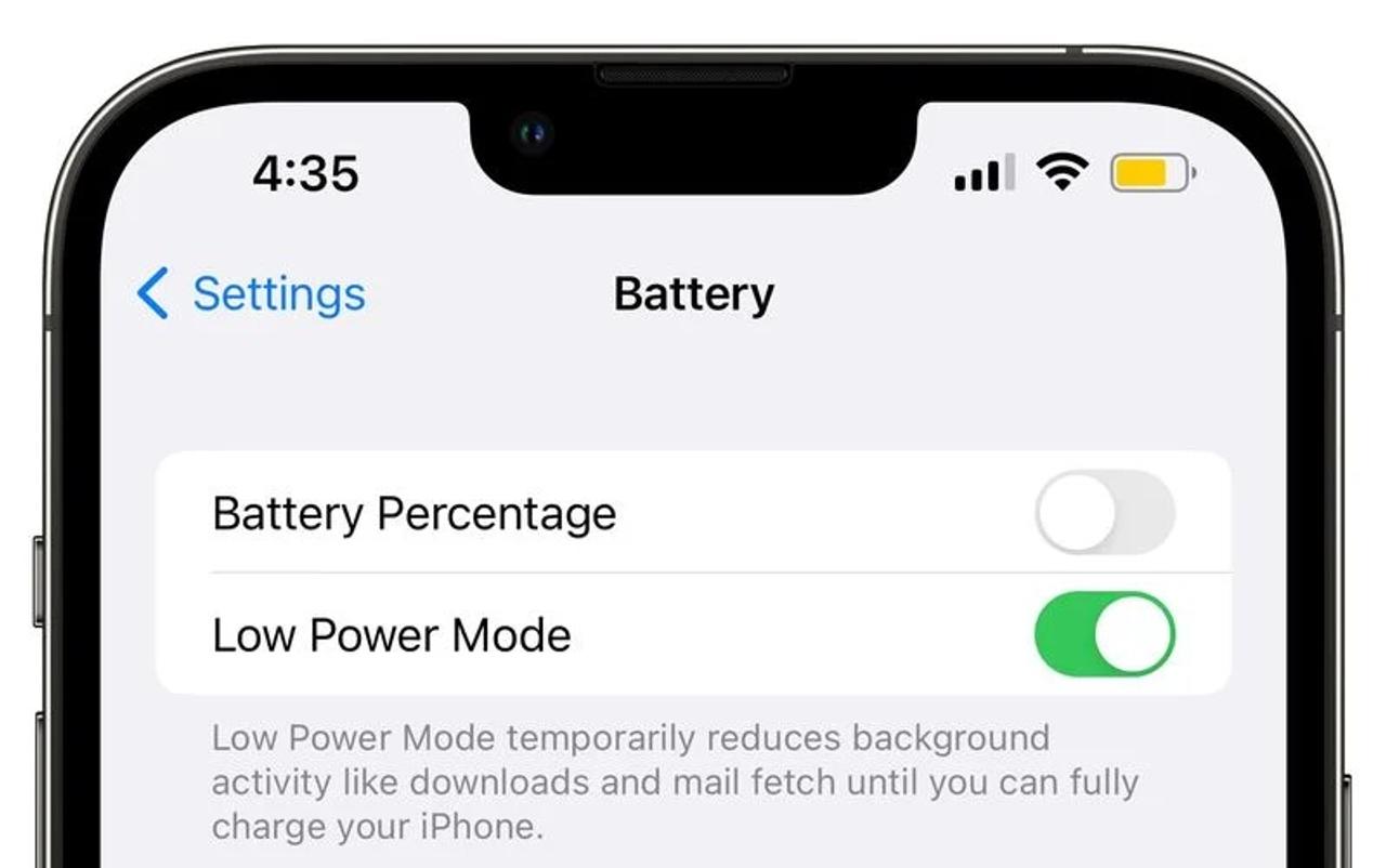 iOS16の最新ベータ、低電力モードでのバッテリー％強制表示が直ったよ