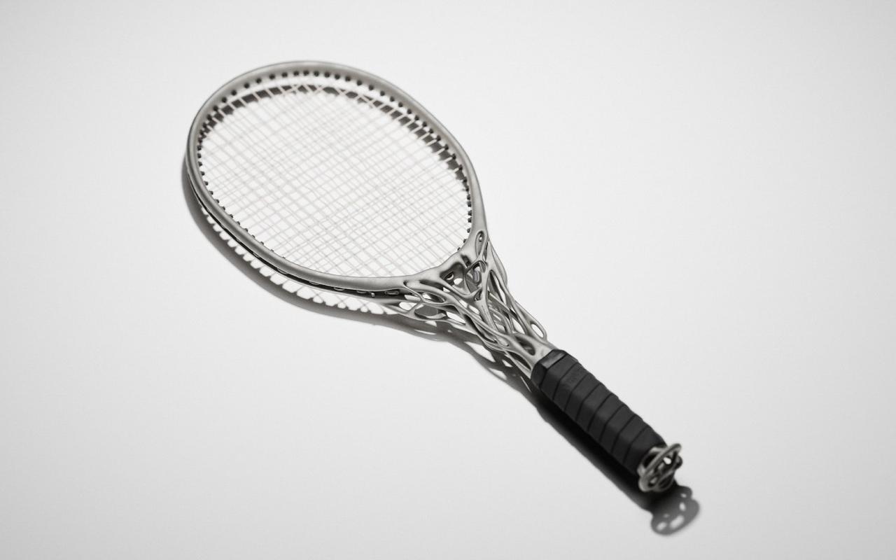AIにデザインさせた軽くて強いテニスラケット。ウネウネした形状がややキモ