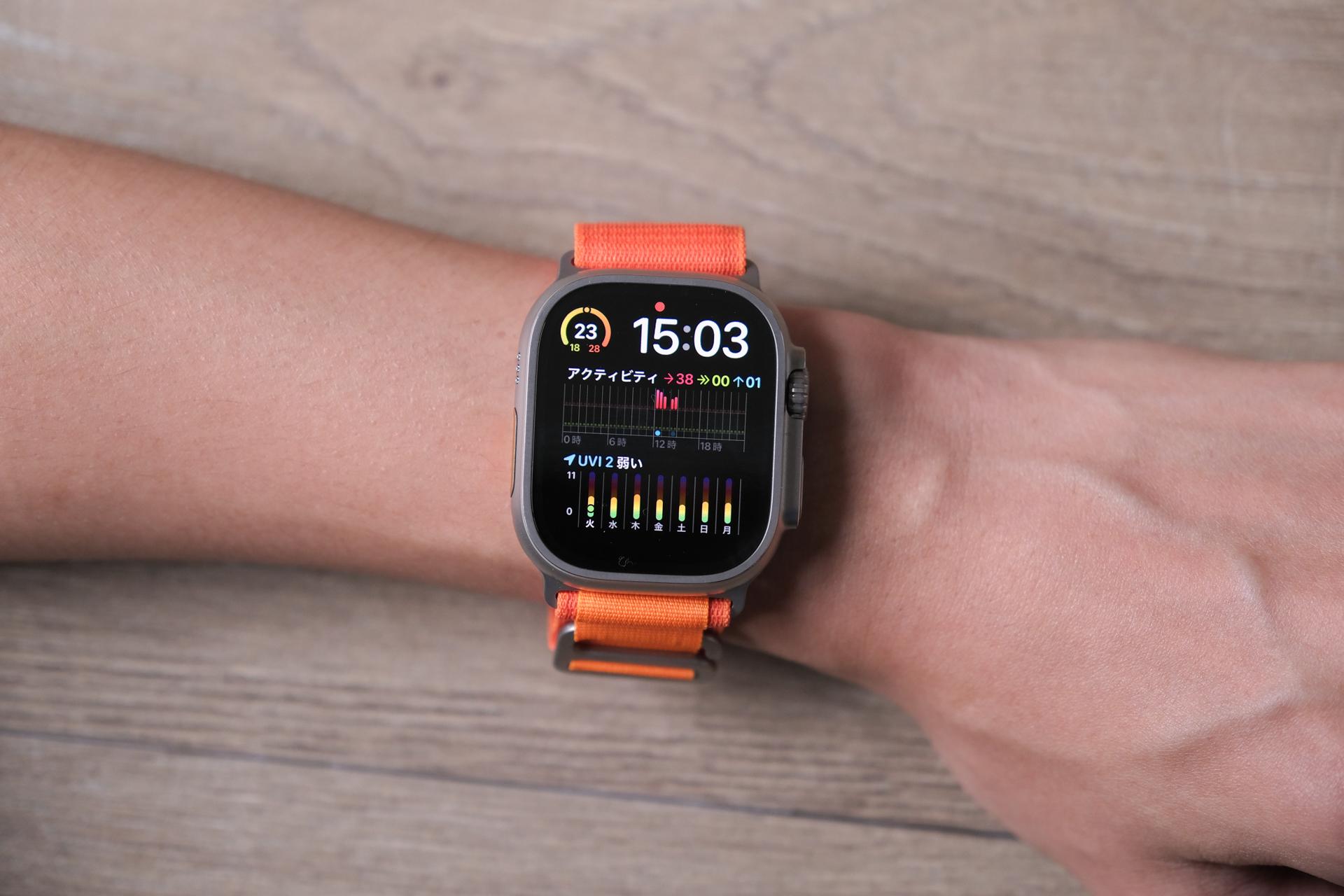 Apple Watch Ultraには｢専用の新しい文字盤｣がある。広々ディスプレイ