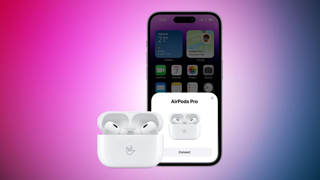 新型AirPods Proの充電ケースに絵文字を入れると、iPhoneの画面にも