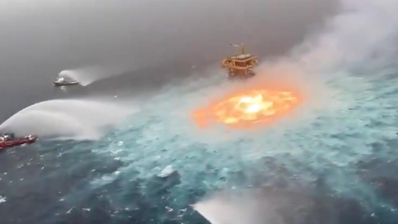 ゴジラが出てきそうなメキシコ湾の海中パイプライン火災から1年。油田からメタンが大放出