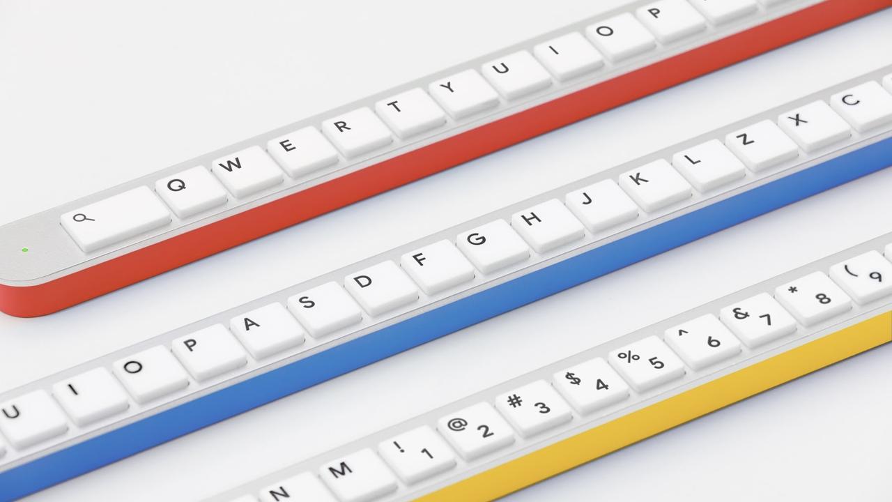 Google Japan、キーをすべて一列に並べた長すぎるキーボードを作る