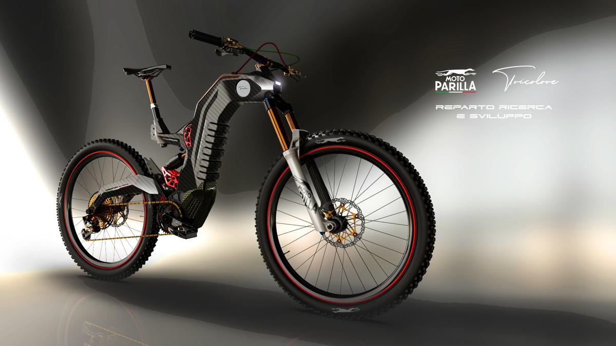 仮面ライダーが乗っていそう！ 一体型フレームが斬新なeMTB「Tricolore 