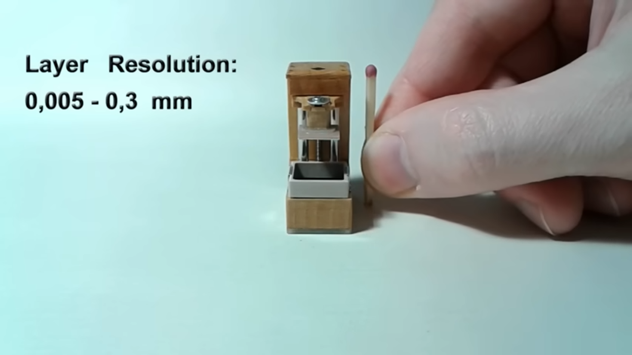 マッチ棒ほどの大きさでちゃんと造形できる3Dプリンター