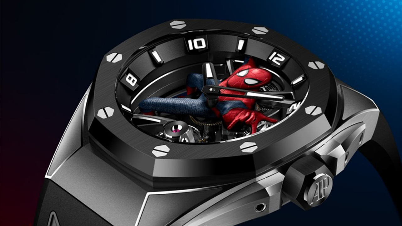3Dのスパイダーマンが文字盤に。躍動感たっぷりなオーデマ ピゲのコラボ時計