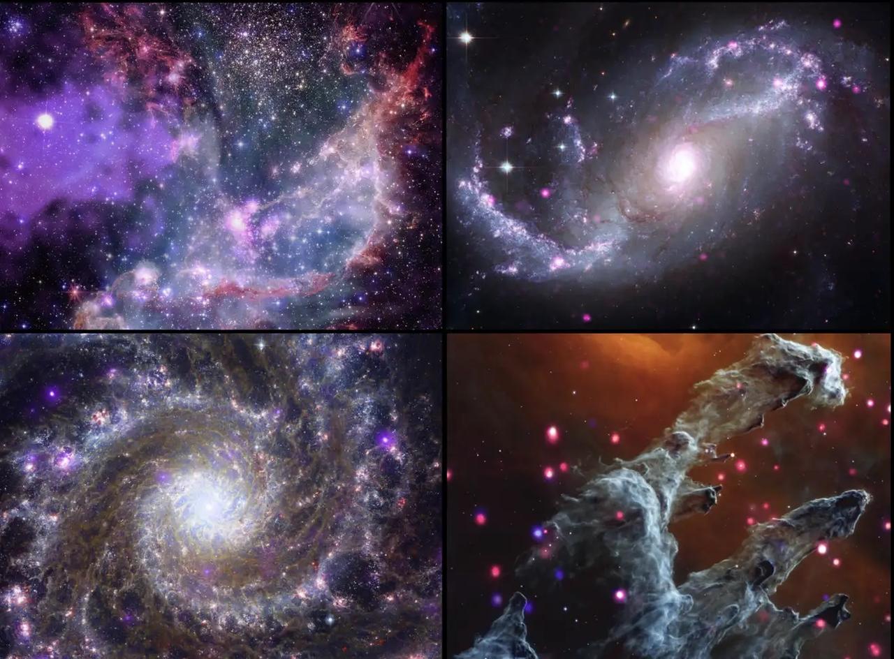 NASA、波長域の異なるデータを重ね合わせた宇宙画像を公開