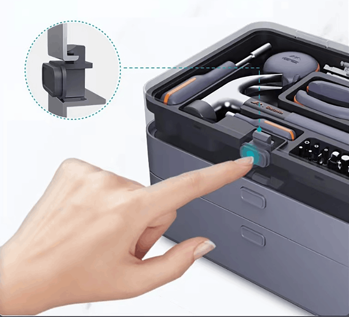 スタッキングケースで収納上手！ 増設もしやすい工具セット｢JIMIBOX