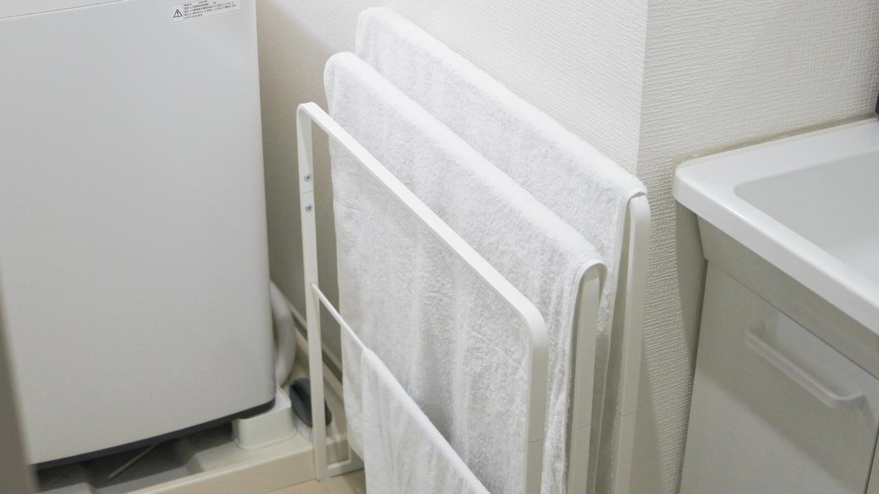 山崎実業のおかげで“効率的なタオル運用”が完成。洗濯物もりもり問題も解決