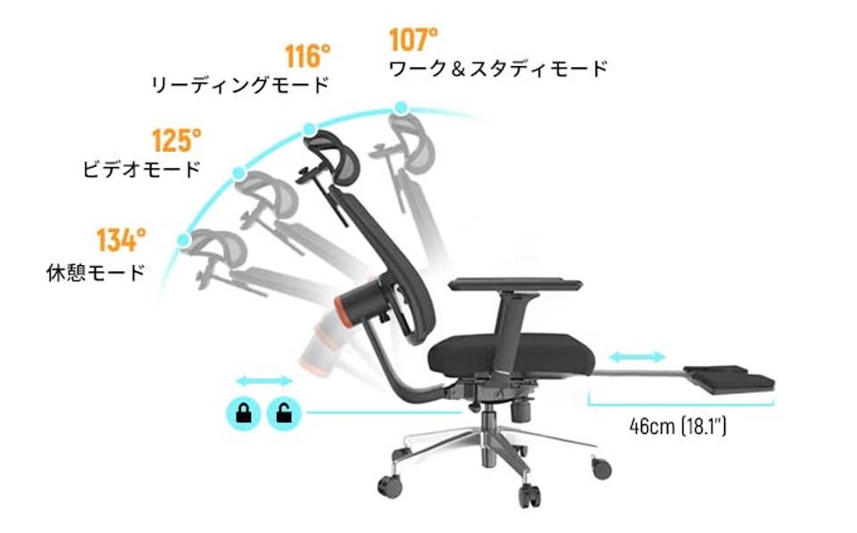 NEWTRAL MagicH ワークチェア　専用デスクトップ付き Amazon.co.jp: Newtral エルゴノミックチェア フットレスト付き
