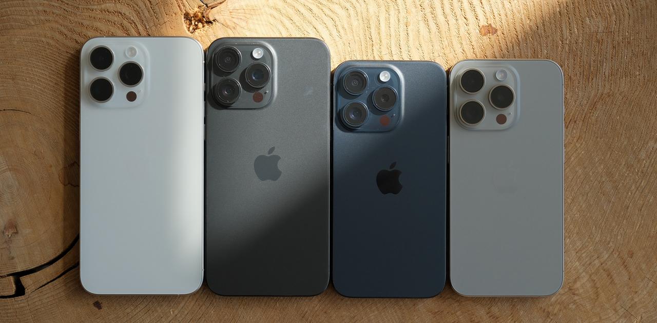 iPhone15Pro 128GB ナチュラルチタニウム 割れなし SIMフリー 比較 