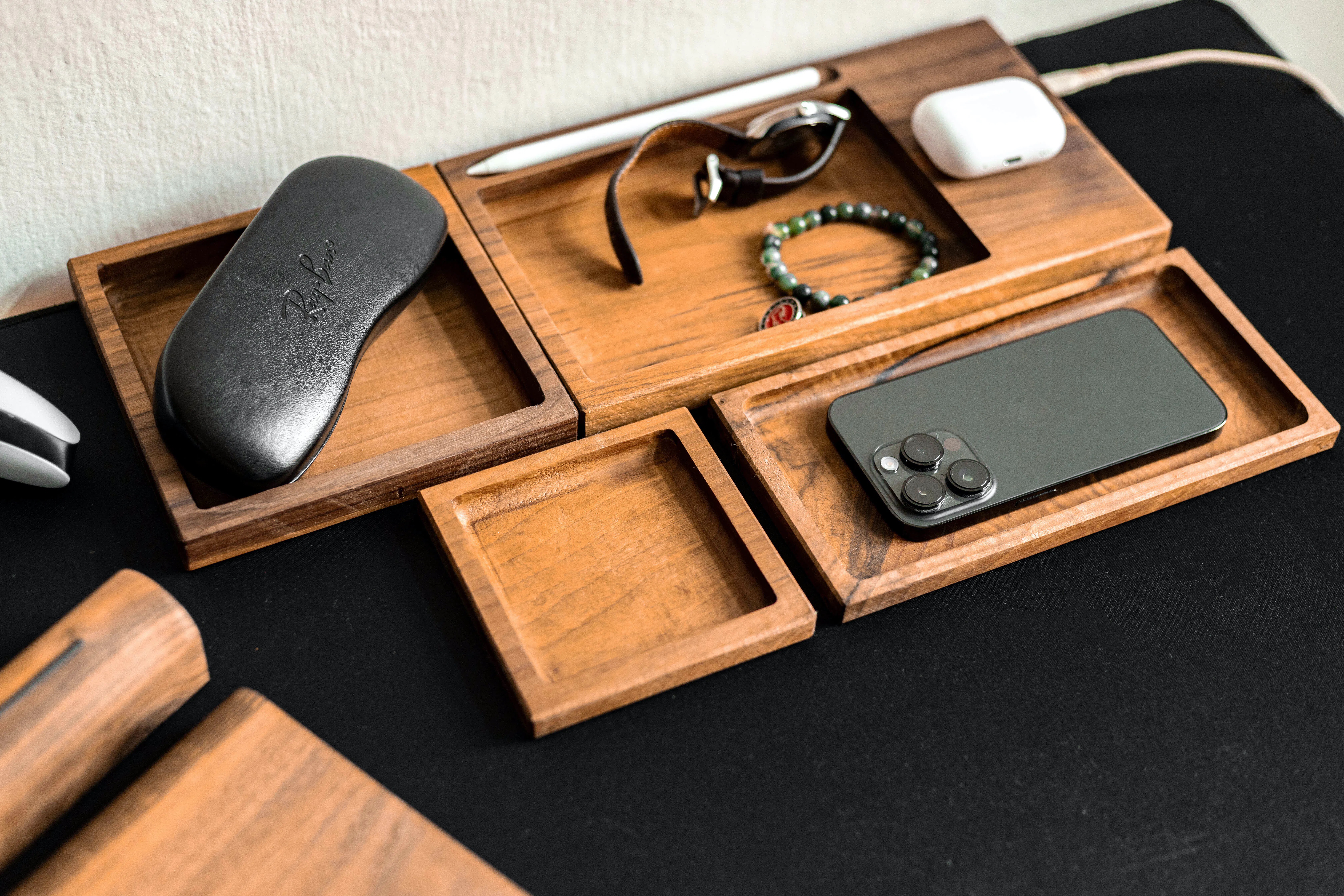 【絶版】木製デスクオーガナイザー デスクを天然木で彩りながら整理はいかが？ スタイリッシュなデスク